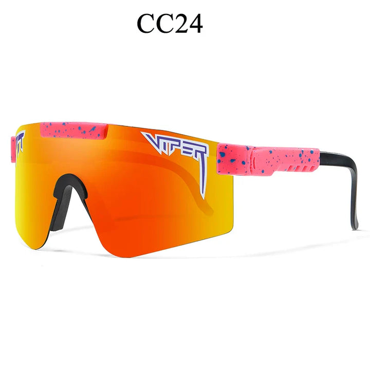 PIT VIPER Professional Cycling Sunglasses - UV400 Protection Shield - Impact Resistant PC Eyewear for Baseball, MTB &amp; Outdoor Sports