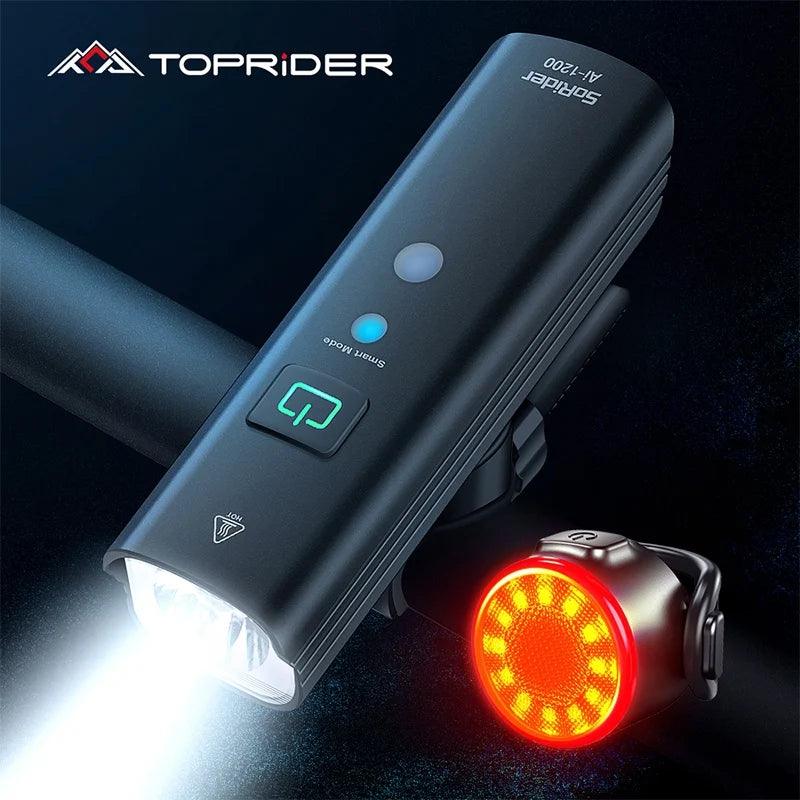 CYCLAMI Super Bright Bike Front Light - IPX6 Waterproof LED Headlight - Type-C Rechargeable Night Riding Safety Lamp for MTB &amp; Road