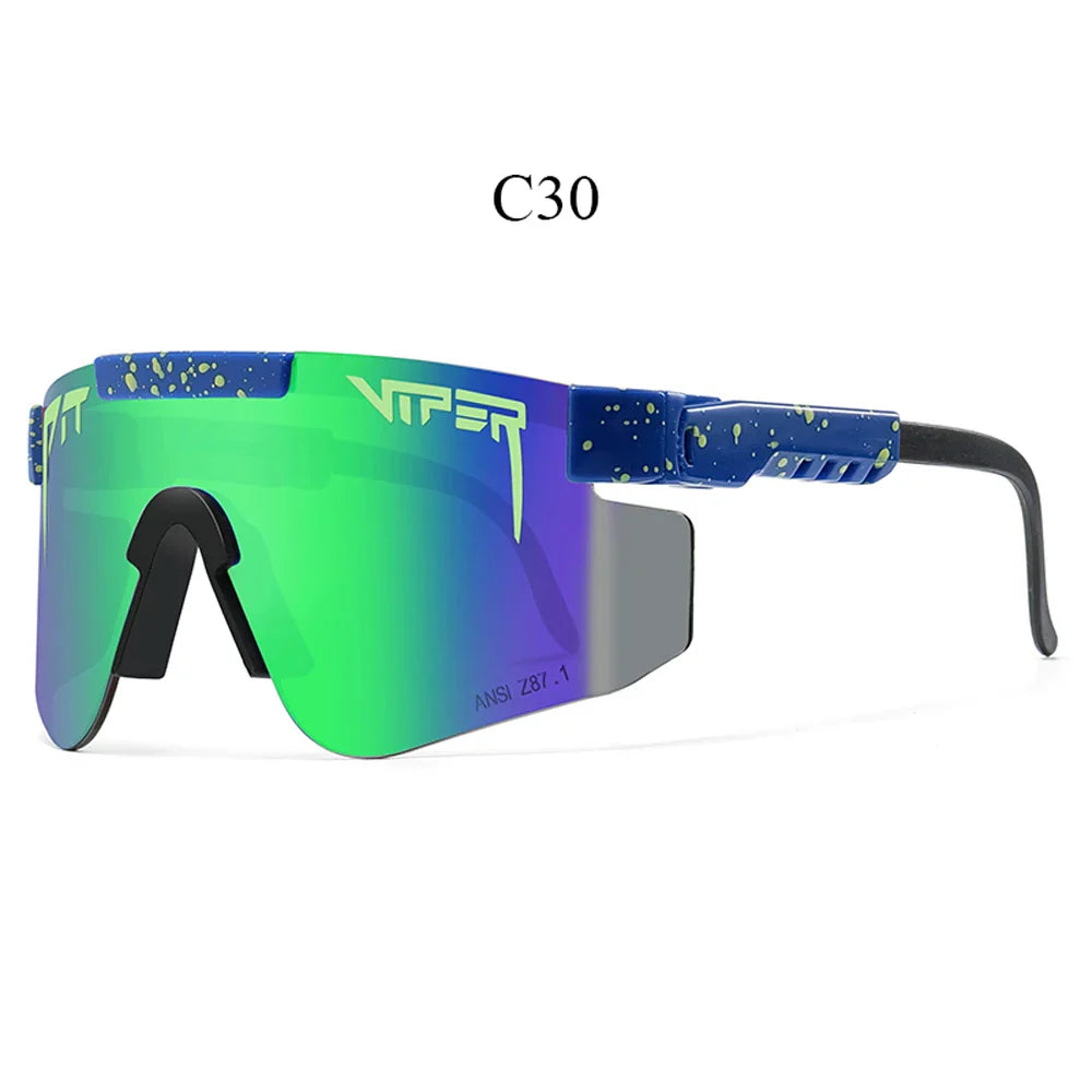 PIT VIPER Professional Cycling Sunglasses - UV400 Protection Shield - Impact Resistant PC Eyewear for Baseball, MTB &amp; Outdoor Sports
