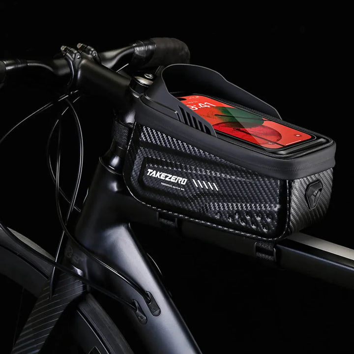 NEWBOLER Waterproof Bike Frame Bag - Sensitive TPU Touch Screen Tube Bag for 6.5" Phones
