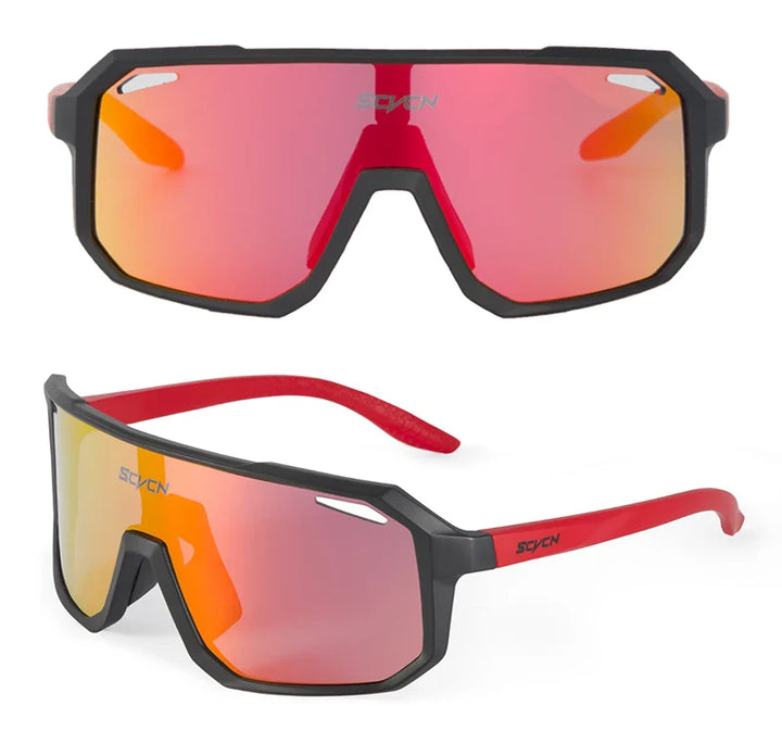 SCVCN Photochromic Cycling Sunglasses - Smart Color-Change Lens - UV400 TR-90 Ultralight Eyewear for MTB, Road Bike &amp; Running