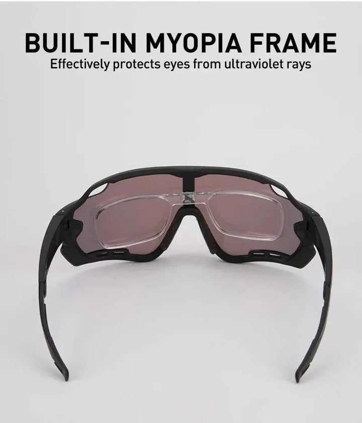 Kapvoe Professional Cycling Glasses - UV400 Protection MTB Eyewear - Lightweight TR90 Sport Sunglasses for Road &amp; Mountain Bike