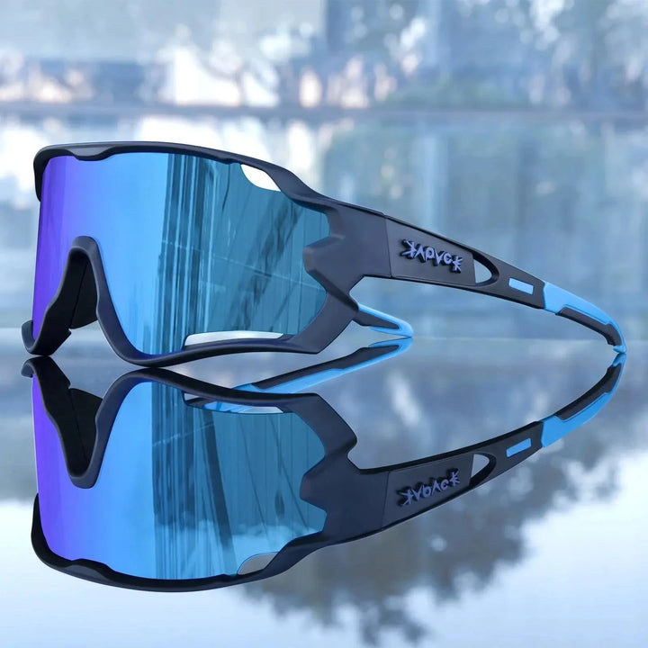 Kapvoe Professional Cycling Glasses - UV400 Protection MTB Eyewear - Lightweight TR90 Sport Sunglasses for Road &amp; Mountain Bike