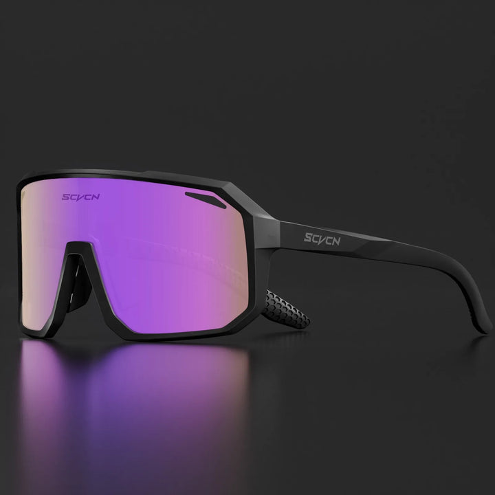 SCVCN S62 Photochromic Cycling Sunglasses - Smart Color Change Lens - UV400 TR-90 Ultralight Eyewear for MTB &amp; Road Bike Racing