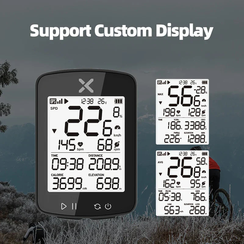 XOSS G2 Plus Wireless GPS Bike Computer, ANT+ Bluetooth Speedometer with Strava Sync
