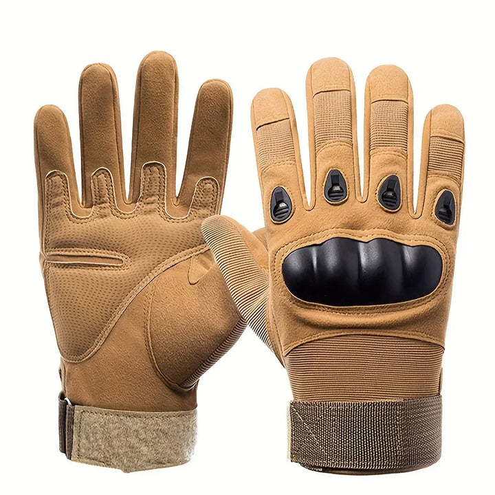 Tactical Military Full Finger Gloves - Soldier Combat Anti-Slip Mittens - Heavy Duty Gear for Airsoft, Shooting, Paintball &amp; MTB Racing