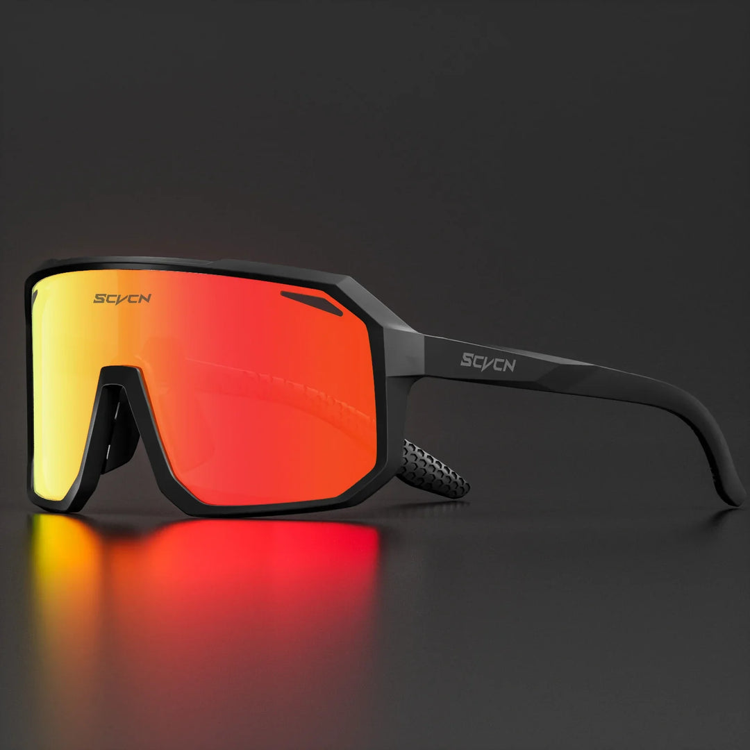 SCVCN Photochromic Cycling Sunglasses - Intelligent Lens Color Change - UV400 Protection TR-90 Frame for Road &amp; MTB Racing