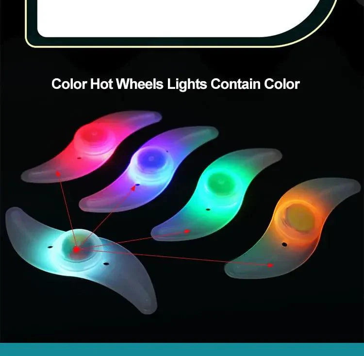 Colorful LED Bike Wheel Spoke Light - Waterproof Night Riding Safety Warning Lamp - Easy Install Neon Flash for MTB &amp; Road Bikes