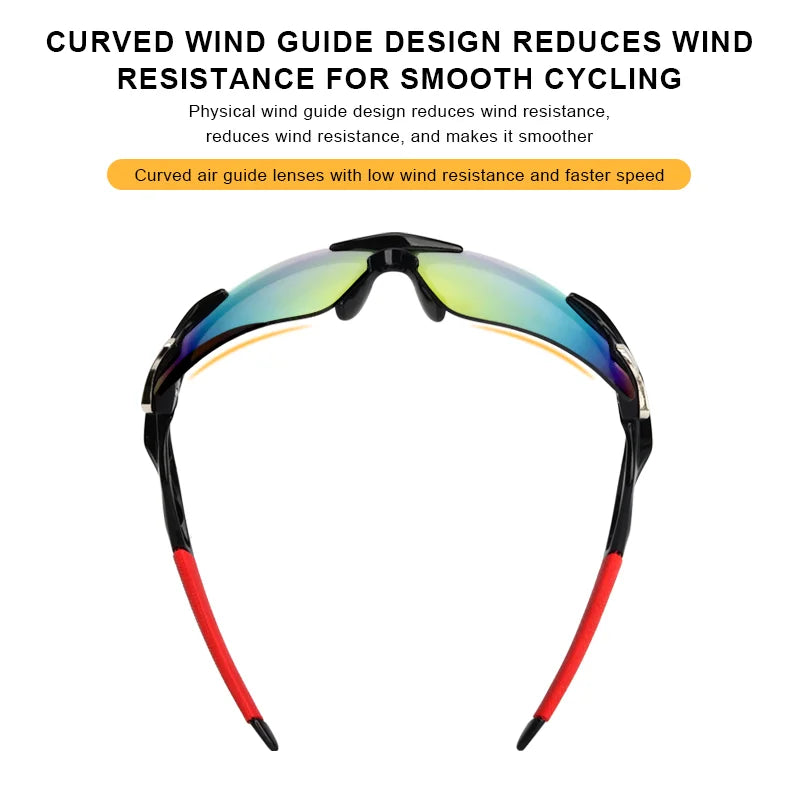 RIDERACE UV400 Cycling Sunglasses - High-Impact Polycarbonate Protection - Lightweight MTB &amp; Road Bike Goggles for Outdoor Sports