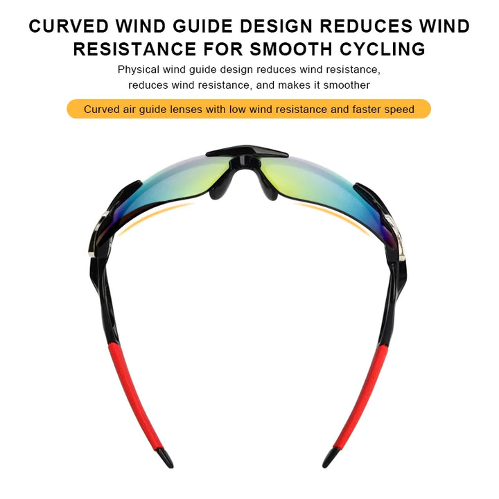 RIDERACE UV400 Cycling Sunglasses - High-Impact Polycarbonate Protection - Lightweight MTB &amp; Road Bike Goggles for Outdoor Sports