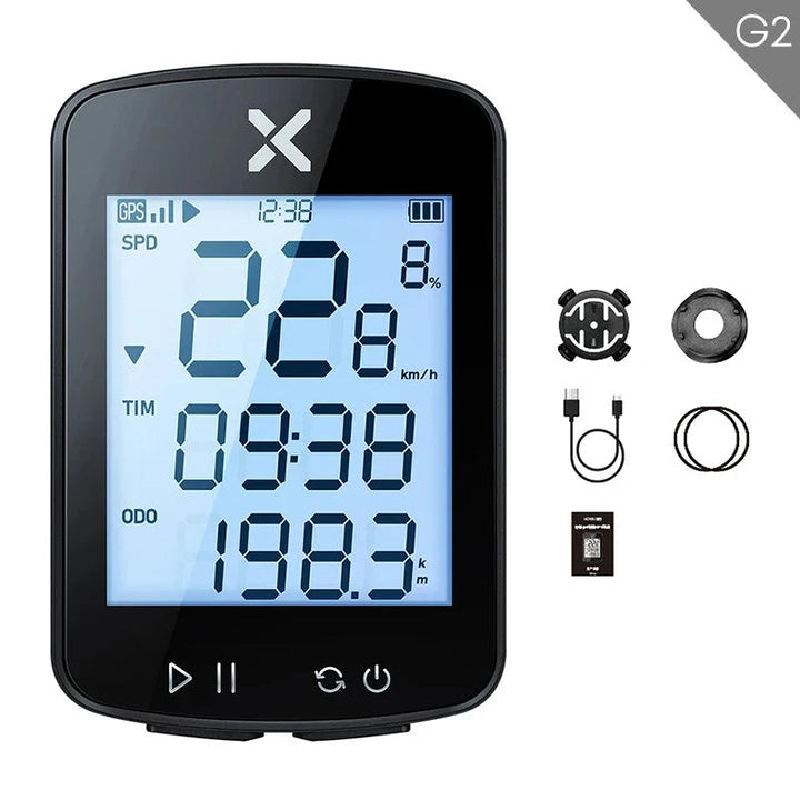 XOSS G+ G2 Smart GPS Bike Computer - 2nd Generation Wireless Cycling Speedometer with ANT+ &amp; Bluetooth for Strava Sync