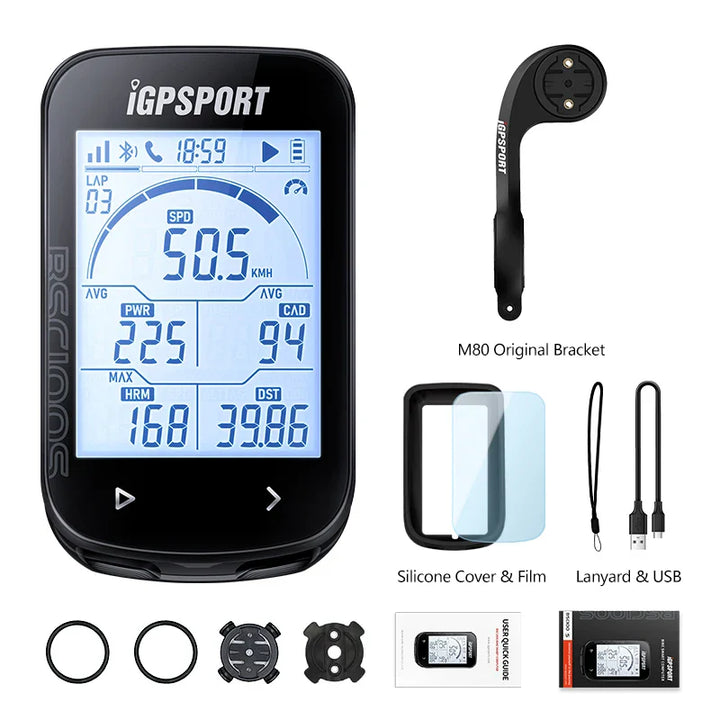 iGPSPORT BSC100S Smart GPS Bike Computer - 40H Battery Life, ANT+ &amp; Bluetooth Sync, Waterproof Cycling Speedometer