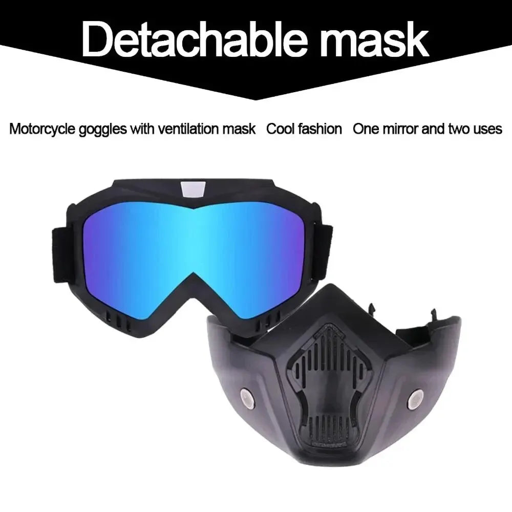 Professional Outdoor Windproof Cycling Goggles - HD PC Lens &amp; UV Protection - Tactical Dust-Proof Eyewear for MTB, Motorcycle &amp; Off-Road Racing