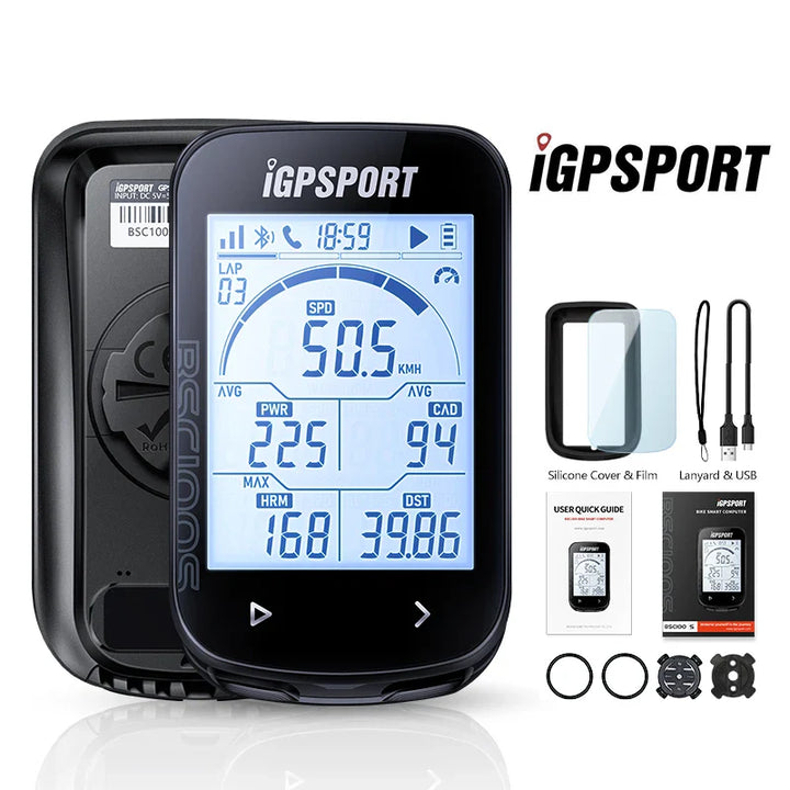iGPSPORT BSC100S Smart GPS Bike Computer - 40H Battery Life, ANT+ &amp; Bluetooth Sync, Waterproof Cycling Speedometer