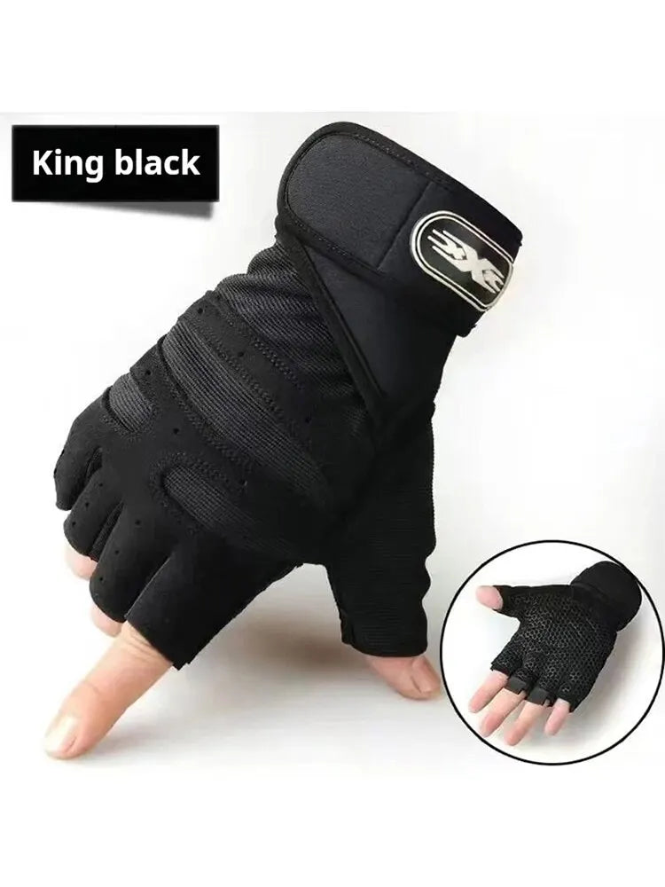 ebikesz Tactical Half Finger Sports Gloves - Anti-Slip &amp; Shockproof Mittens for Cycling, Mountaineering &amp; Fitness