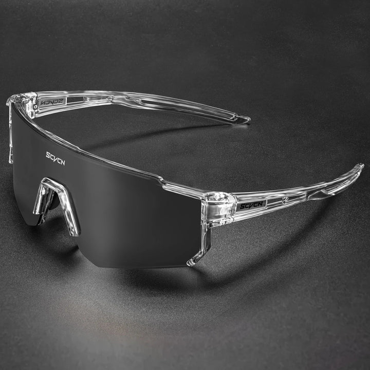 SCVCN S1411 Professional Cycling Sunglasses - UV400 Protection Wide View Eyewear - Lightweight TR-90 Sports Glasses for MTB &amp; Road Biking
