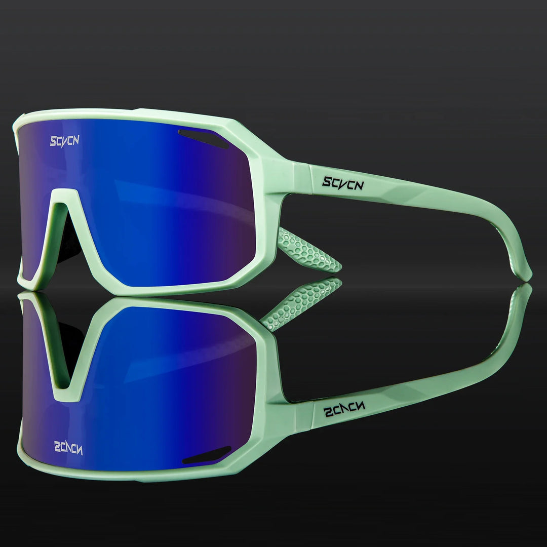 SCVCN Photochromic Cycling Sunglasses - Smart Color-Change Lens - UV400 TR-90 Ultralight Eyewear for MTB, Road Bike &amp; Running