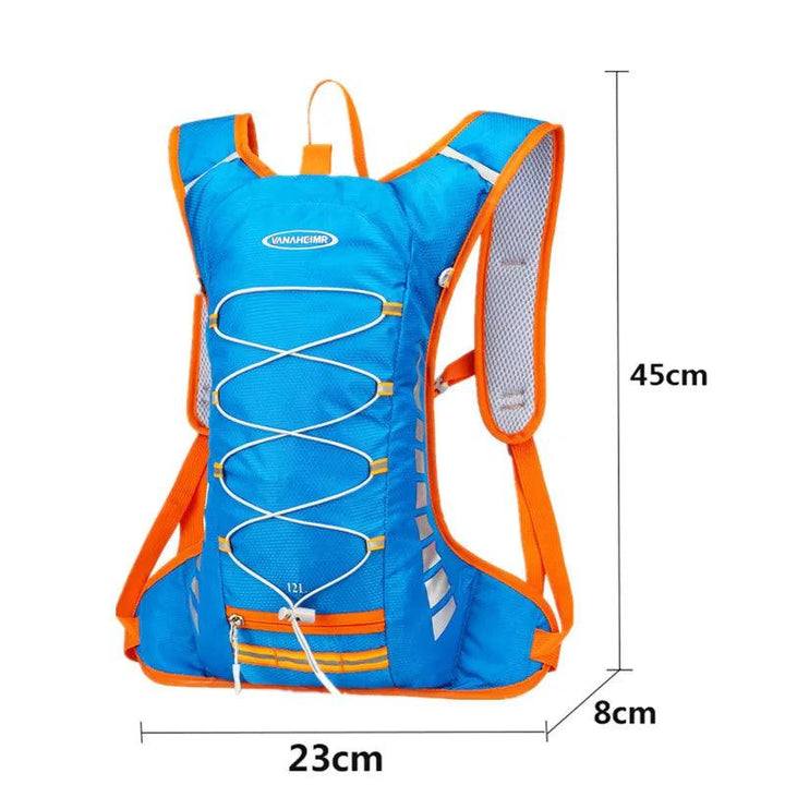 YIYUEQIANLI 12L Outdoor Cycling Backpack - Lightweight Waterproof Nylon Daypack - Reflective Sport Bag for Running, Hiking &amp; Camping