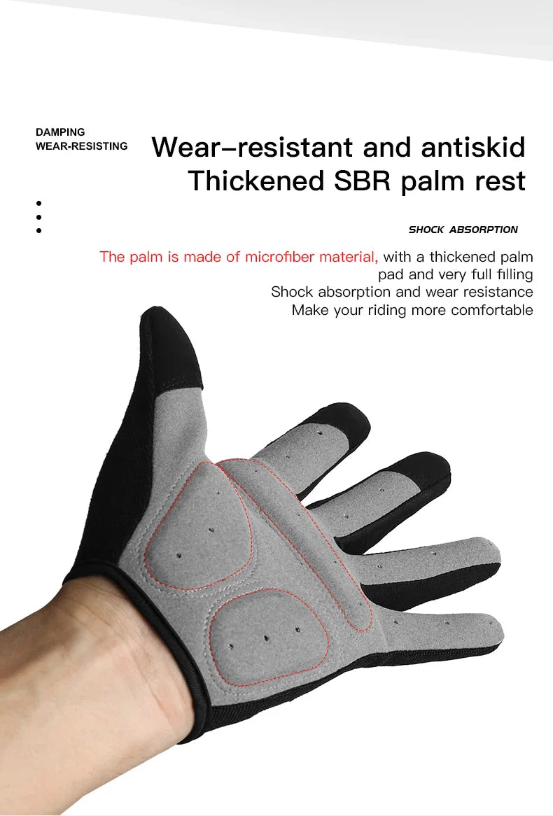 Professional Full Finger Cycling Gloves - Anti-Slip &amp; Sweatproof MTB Road Bike Mittens for Men &amp; Women