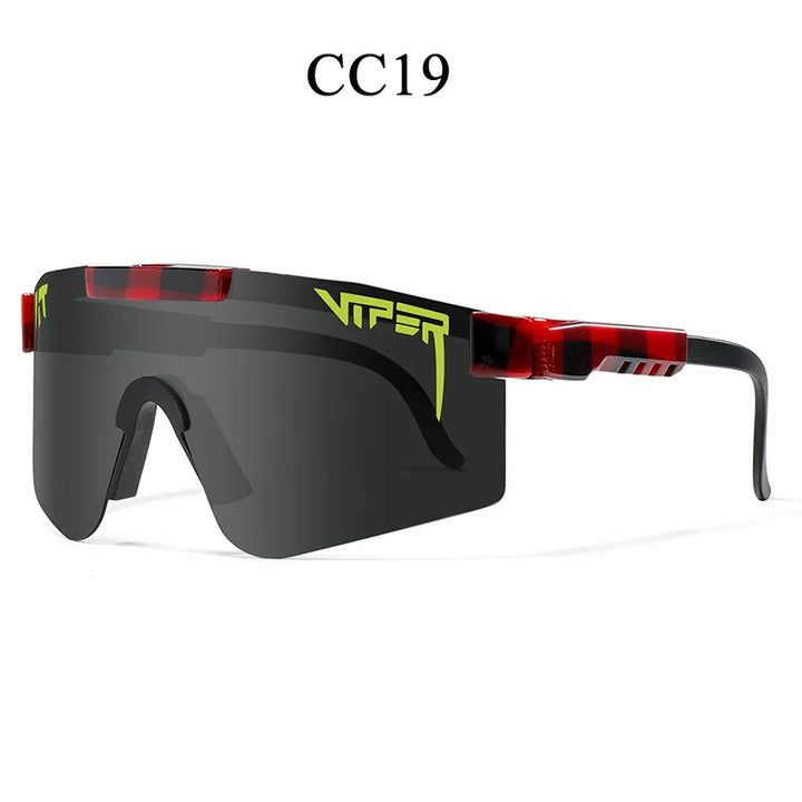 PIT VIPER Outdoor Sport Cycling Sunglasses - UV400 Protection Wide View Eyewear - Tactical Driving &amp; Racing Glasses for Men and Women