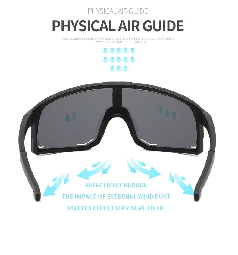 Professional Polarized Cycling Sunglasses - UV400 Protection Windproof Sport Eyewear for Men &amp; Women
