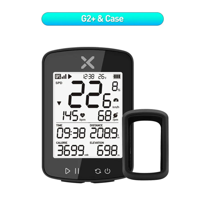 XOSS G2 Plus Wireless GPS Bike Computer, ANT+ Bluetooth Speedometer with Strava Sync