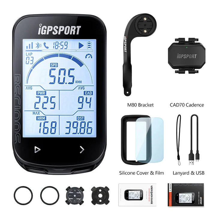 iGPSPORT BSC100S Smart GPS Bike Computer - 40H Battery Life, ANT+ &amp; Bluetooth Sync, Waterproof Cycling Speedometer
