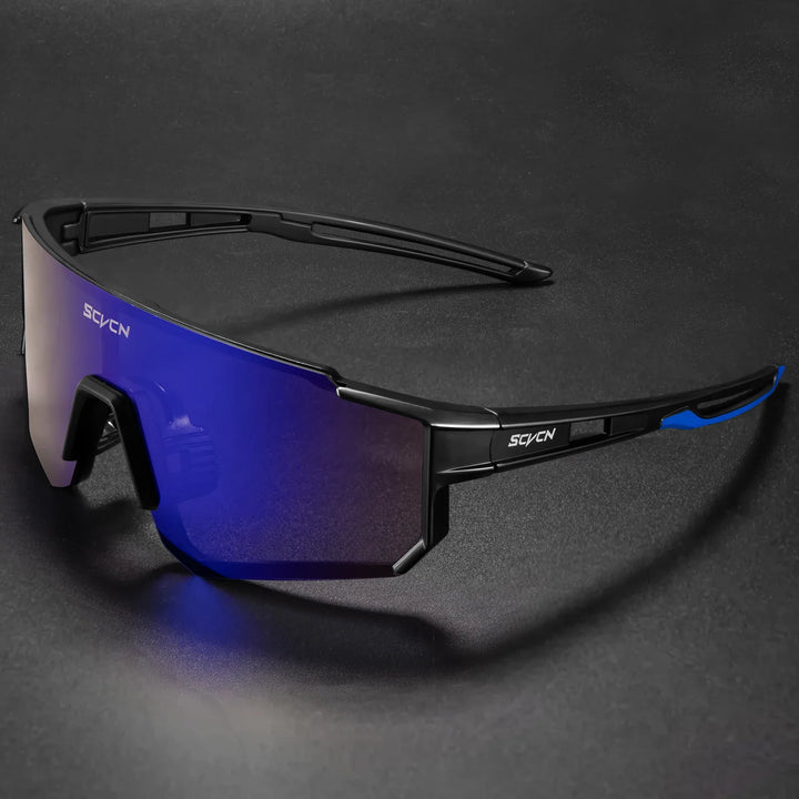 SCVCN S1411 Professional Cycling Sunglasses - UV400 Protection Wide View Eyewear - Lightweight TR-90 Sports Glasses for MTB &amp; Road Biking