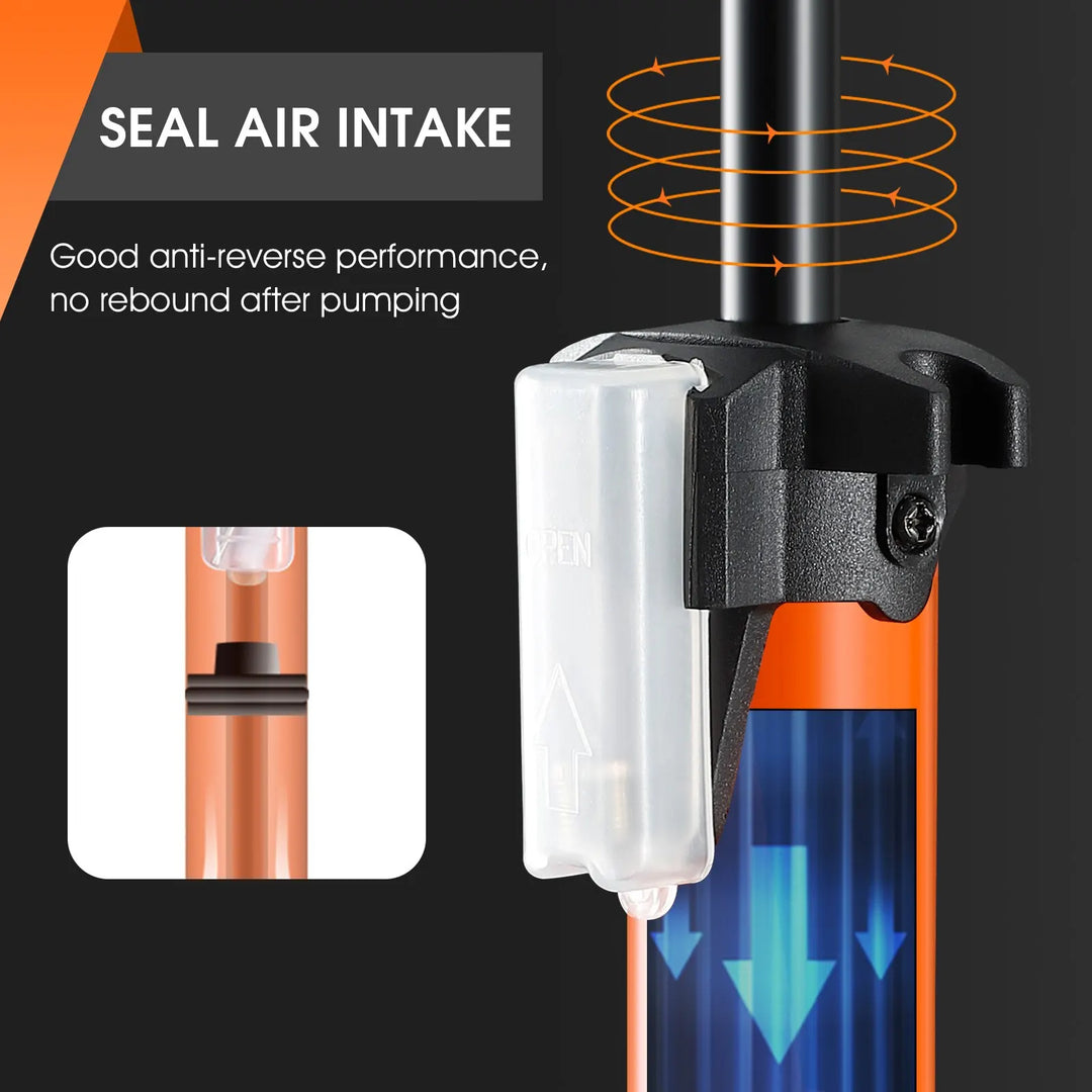 WEST BIKING 160PSI High Pressure Pump Schrader Presta MTB Bicycle Floor Pump