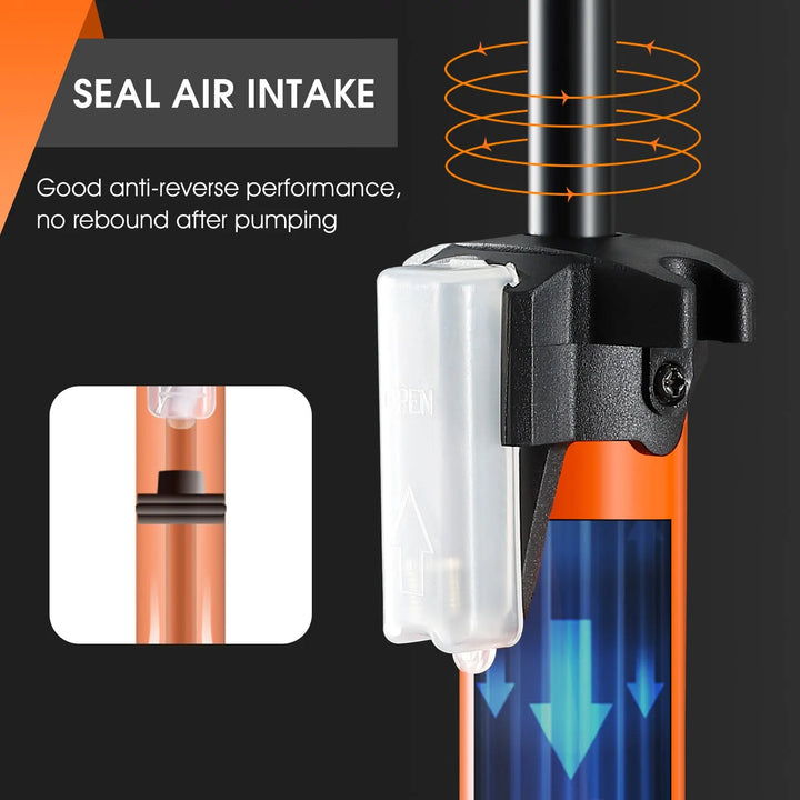 WEST BIKING 160PSI High Pressure Pump Schrader Presta MTB Bicycle Floor Pump
