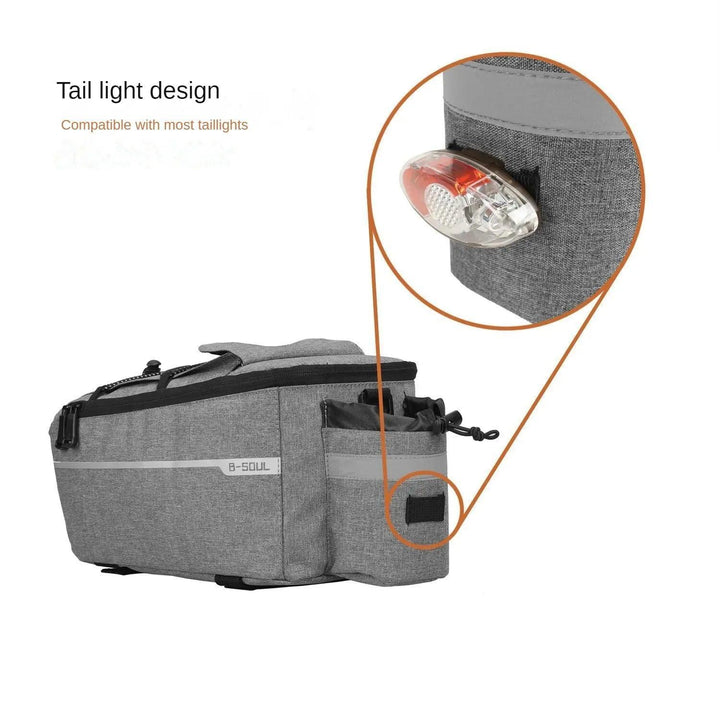 13L Bicycle Carrier Bag - Insulated Rear Rack Trunk Bag - Rainproof Pannier with Bottle Holder &amp; Shoulder Strap for Commuting &amp; Touring