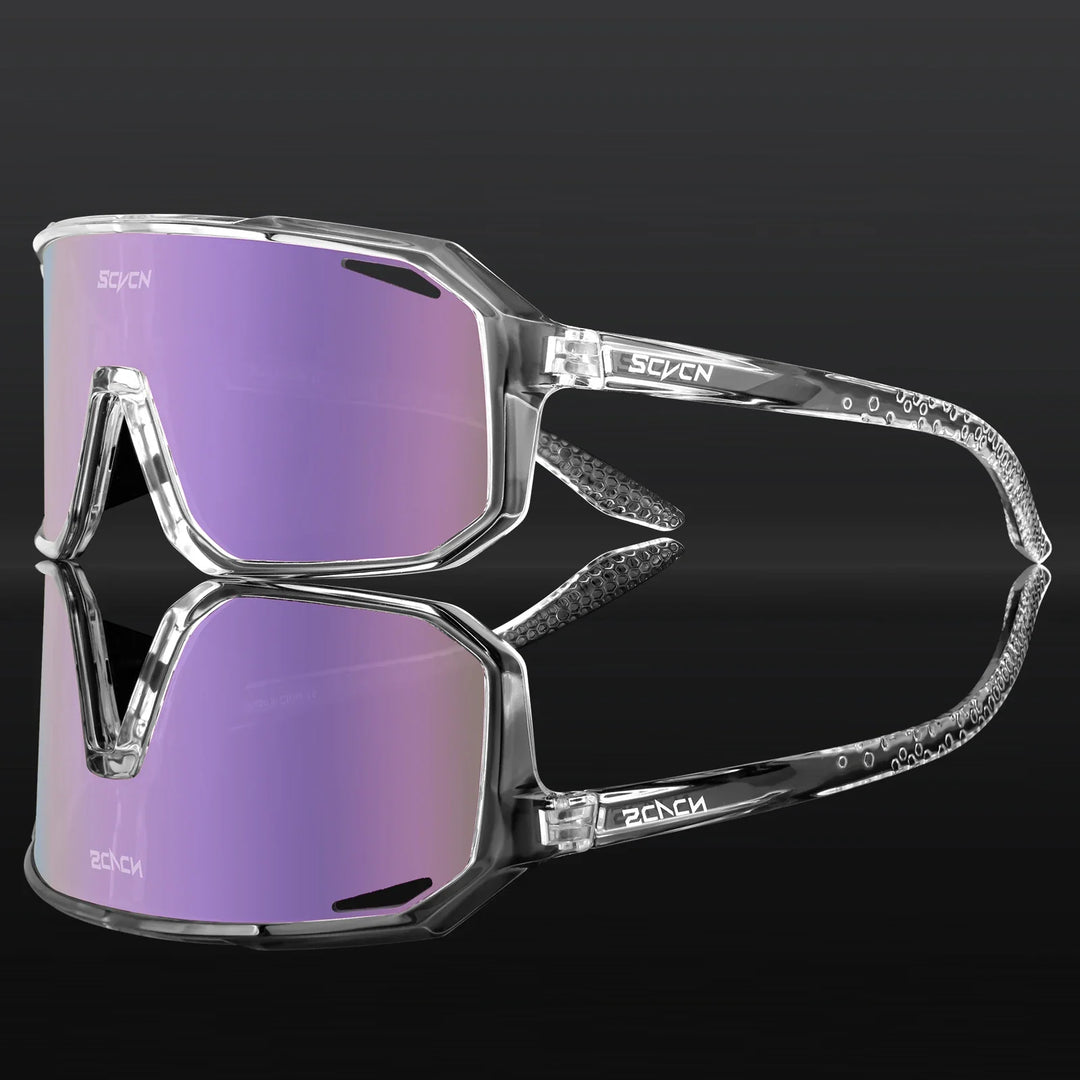 SCVCN Photochromic Cycling Sunglasses - Smart Color-Change Lens - UV400 TR-90 Ultralight Eyewear for MTB, Road Bike &amp; Running