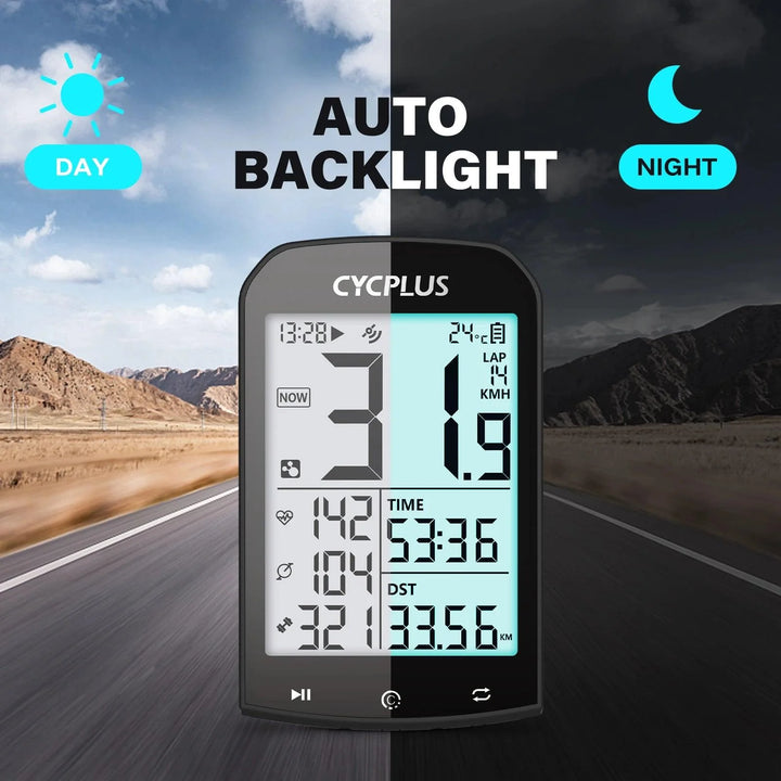CYCPLUS M1 Smart GPS Bike Computer - 2.9-inch Huge Screen Wireless Speedometer with ANT+ &amp; Bluetooth for Strava Sync