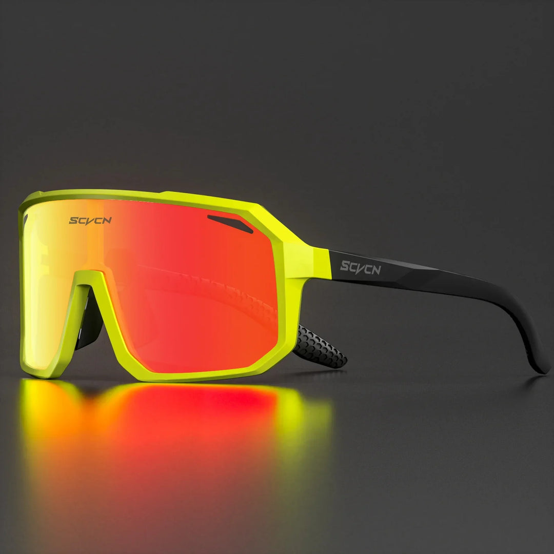 SCVCN Photochromic Cycling Sunglasses - Intelligent Lens Color Change - UV400 Protection TR-90 Frame for Road &amp; MTB Racing