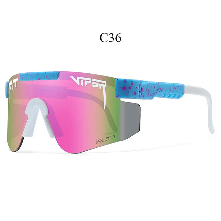 PIT VIPER Professional Cycling Sunglasses - UV400 Protection Shield - Impact Resistant PC Eyewear for Baseball, MTB &amp; Outdoor Sports