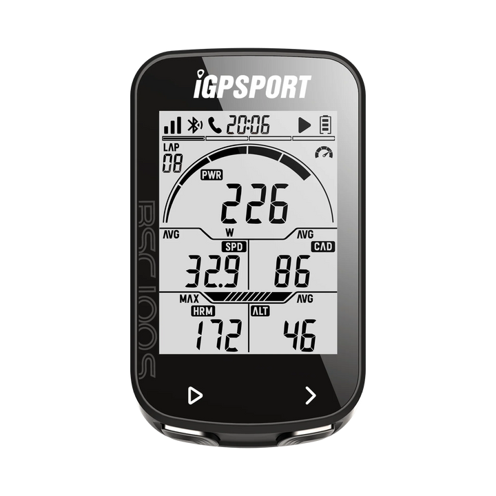 iGPSPORT BSC100S GPS Bike Computer - 2.6" LCD Wireless Speedometer - 40H Battery Life &amp; Type-C Charging - IPX7 Waterproof Cycling Odometer