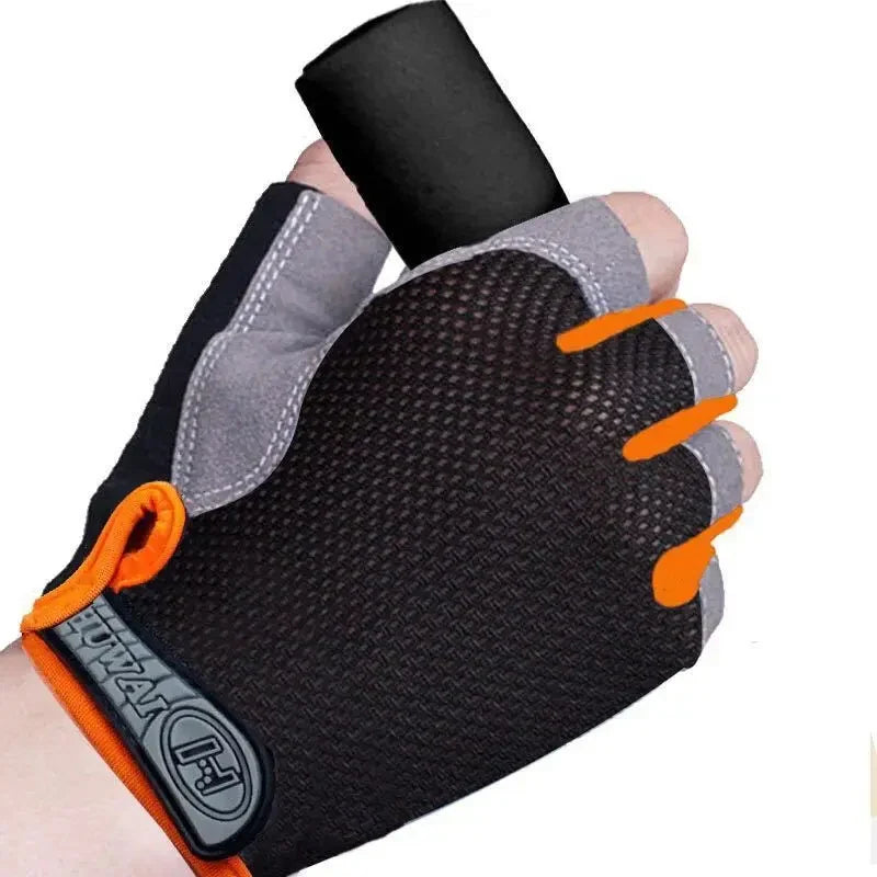 ebikesz Unisex Half Finger Cycling Gloves - Anti-Slip &amp; Anti-Sweat Breathable Mittens for MTB &amp; Road Bikes