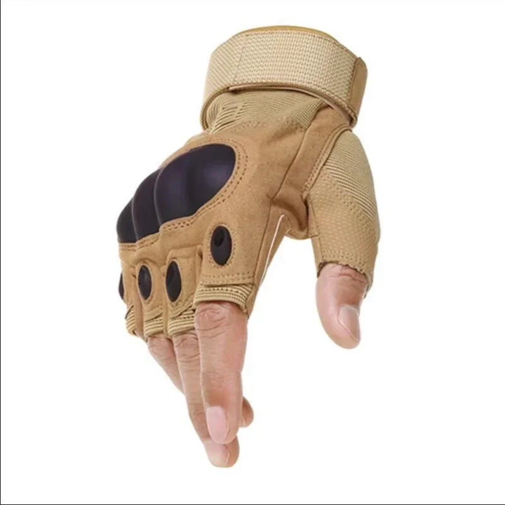 Tactical Half-Finger Outdoor Gloves - Military Grade Impact Protection - Non-Slip Sports Mittens for Shooting, Hunting, Cycling &amp; Motorcycle