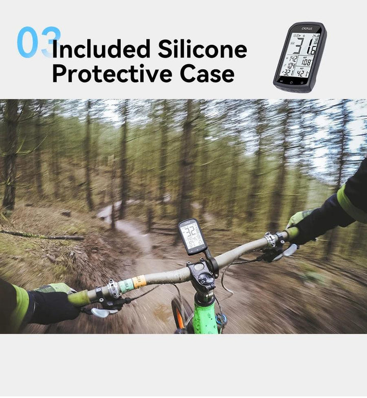 CYCPLUS M1 Smart GPS Bike Computer - 2.9-inch Huge Screen Wireless Speedometer with ANT+ &amp; Bluetooth for Strava Sync