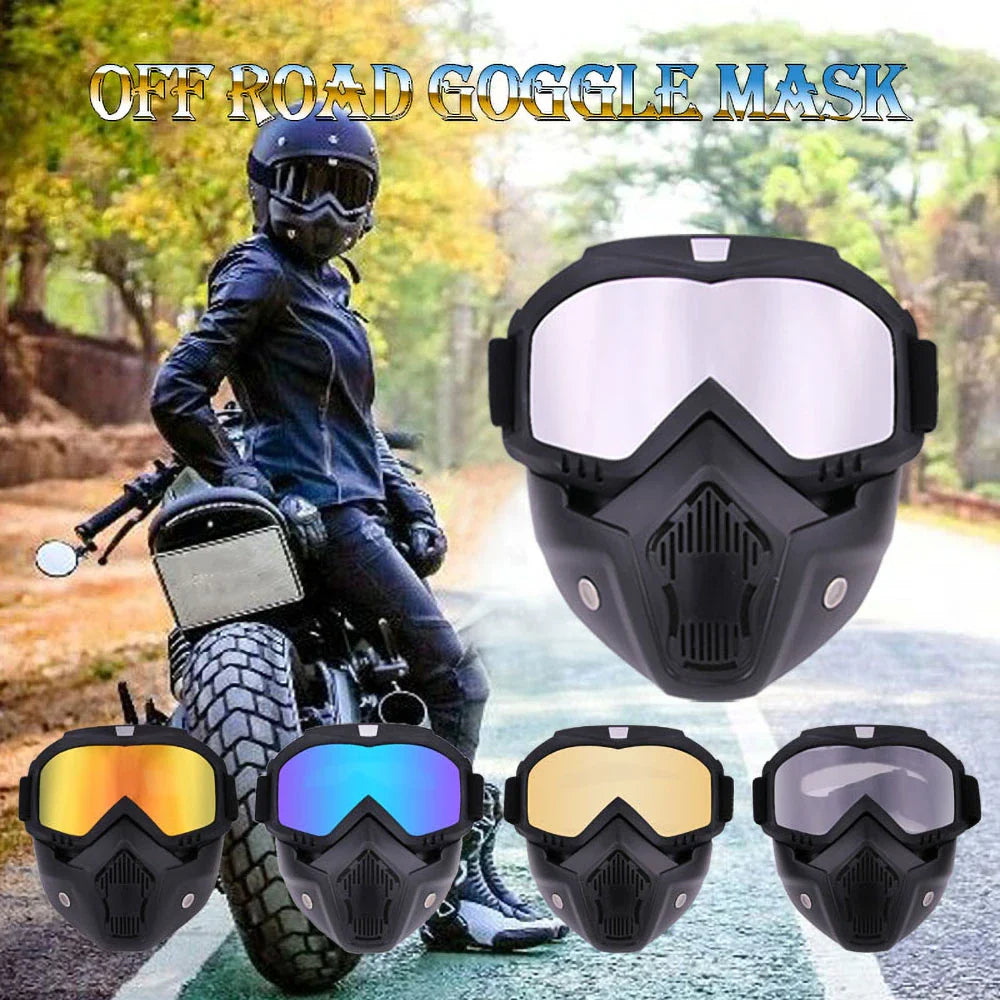 Professional Outdoor Windproof Cycling Goggles - HD PC Lens &amp; UV Protection - Tactical Dust-Proof Eyewear for MTB, Motorcycle &amp; Off-Road Racing