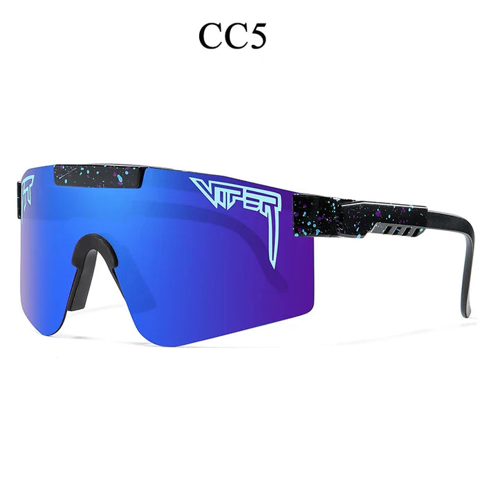 PIT VIPER Outdoor Sport Cycling Sunglasses - UV400 Protection Wide View Eyewear - Tactical Driving &amp; Racing Glasses for Men and Women