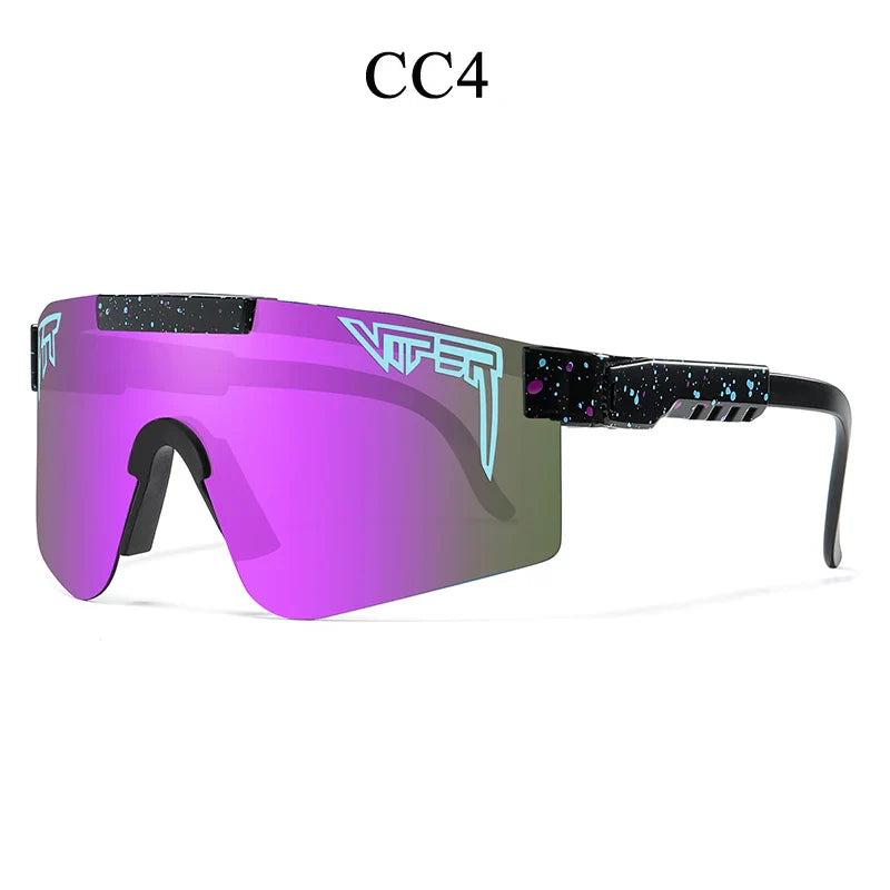 PIT VIPER Professional Cycling Sunglasses - UV400 Protection Shield - Impact Resistant PC Eyewear for Baseball, MTB &amp; Outdoor Sports