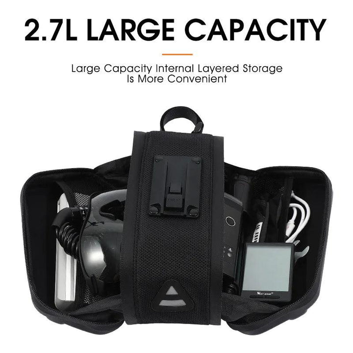 WEST BIKING 100% Waterproof Bicycle Saddle Bag - Seamless Weld Under Seat Storage - Reflective Rainproof MTB &amp; Road Bike Tool Pouch