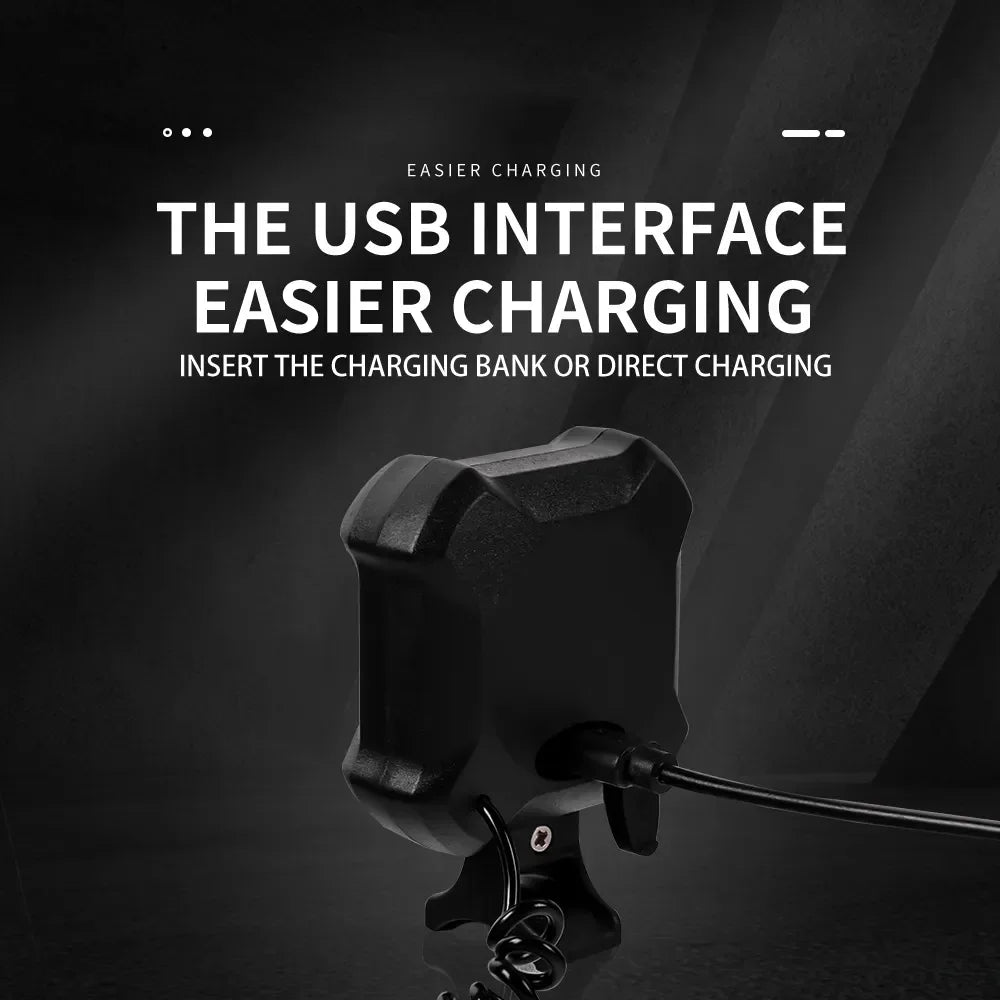 2-in-1 Bicycle Electric Horn &amp; Front Light - USB Rechargeable 120dB Loud Alarm - Waterproof LED Safety Lamp for E-Bike, Scooter &amp; MTB