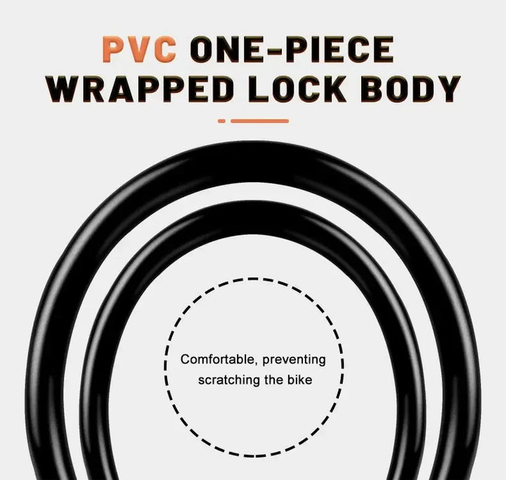 Portable 4-Digit Password Bike Lock - High-Security Resettable Combination Lock for MTB &amp; Road Bikes