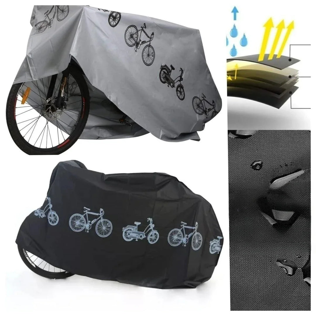 Universal Bicycle Rain Cover - Waterproof &amp; UV Protection Outdoor Bike Cover for MTB &amp; Road Bikes