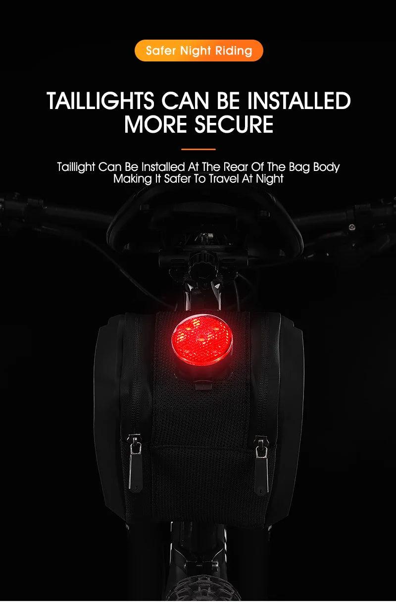WEST BIKING 100% Waterproof Bicycle Saddle Bag - Seamless Weld Under Seat Storage - Reflective Rainproof MTB &amp; Road Bike Tool Pouch