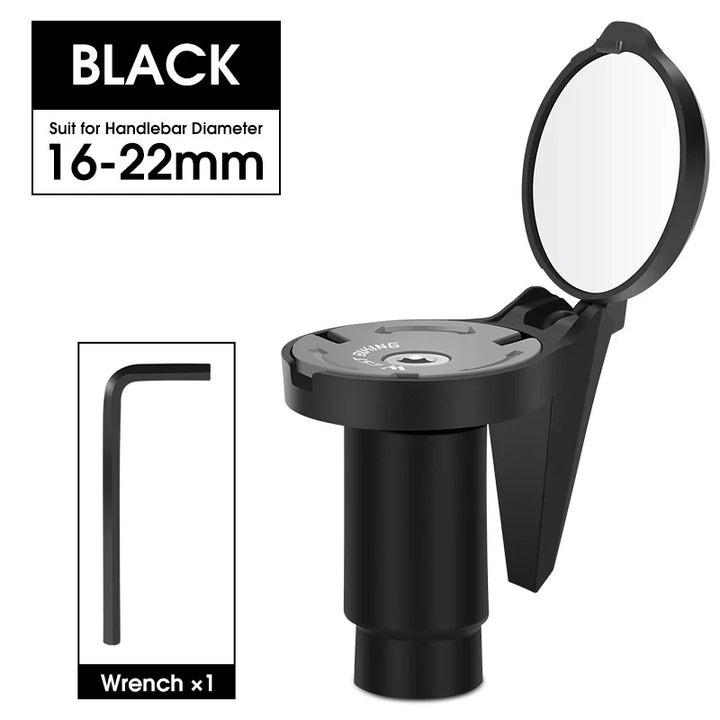 WEST BIKING HD Convex Bike Mirror - 360° Adjustable Universal Wide-Angle Mirror