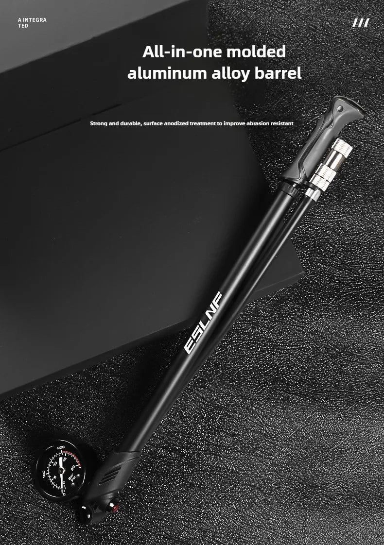 ESLNF 300PSI High-Pressure Shock Pump with Gauge for Fork &amp; Rear Suspension
