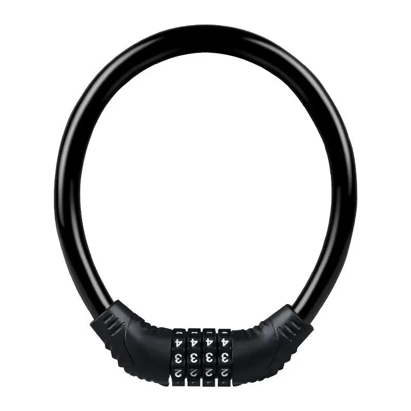 Portable 4-Digit Password Bike Lock - High-Security Resettable Combination Lock for MTB &amp; Road Bikes